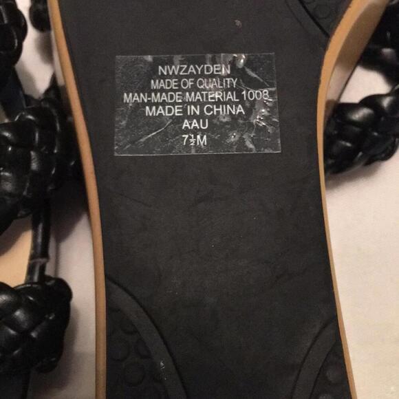 Nine West black wedge slide on sandal shoe 7.5 - Picture 6 of 8